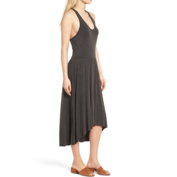 NWT Hinge Racerback Midi Dress Grey Nordstrom - Picture 3 of 8